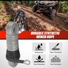 image:imageNilight Synthetic Winch Rope Kit 316 Inch x 50 Feet  6000 lbs Cable Line With Protective Sleeve 13500 lbs Hook Stopper for 4WD Off Road Vehicle UTV ATV SUV Truck GreyGray