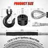 image:imageNilight Synthetic Winch Rope Kit 316 Inch x 50 Feet  6000 lbs Cable Line With Protective Sleeve 13500 lbs Hook Stopper for 4WD Off Road Vehicle UTV ATV SUV Truck GreyGray