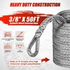 image:imageNilight Synthetic Winch Rope Kit 316 Inch x 50 Feet  6000 lbs Cable Line With Protective Sleeve 13500 lbs Hook Stopper for 4WD Off Road Vehicle UTV ATV SUV Truck GreyGray