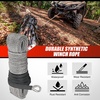 image:imageNilight Synthetic Winch Rope Kit 316 Inch x 50 Feet  6000 lbs Cable Line With Protective Sleeve 13500 lbs Hook Stopper for 4WD Off Road Vehicle UTV ATV SUV Truck GreyGray