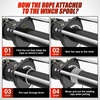 image:imageNilight Synthetic Winch Rope Kit 316 Inch x 50 Feet  6000 lbs Cable Line With Protective Sleeve 13500 lbs Hook Stopper for 4WD Off Road Vehicle UTV ATV SUV Truck GreyGray