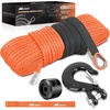 image:imageNilight Synthetic Winch Rope Kit 316 Inch x 50 Feet  6000 lbs Cable Line With Protective Sleeve 13500 lbs Hook Stopper for 4WD Off Road Vehicle UTV ATV SUV Truck GreyOrange