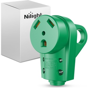 image:imageNilight 50 Amp RV Male Replacement Plug 125250 Volt Heavy Duty Receptacle with Handle ETL Listed NEMA 1450P for Camper Caravan Motorhome Van TrailerGreen