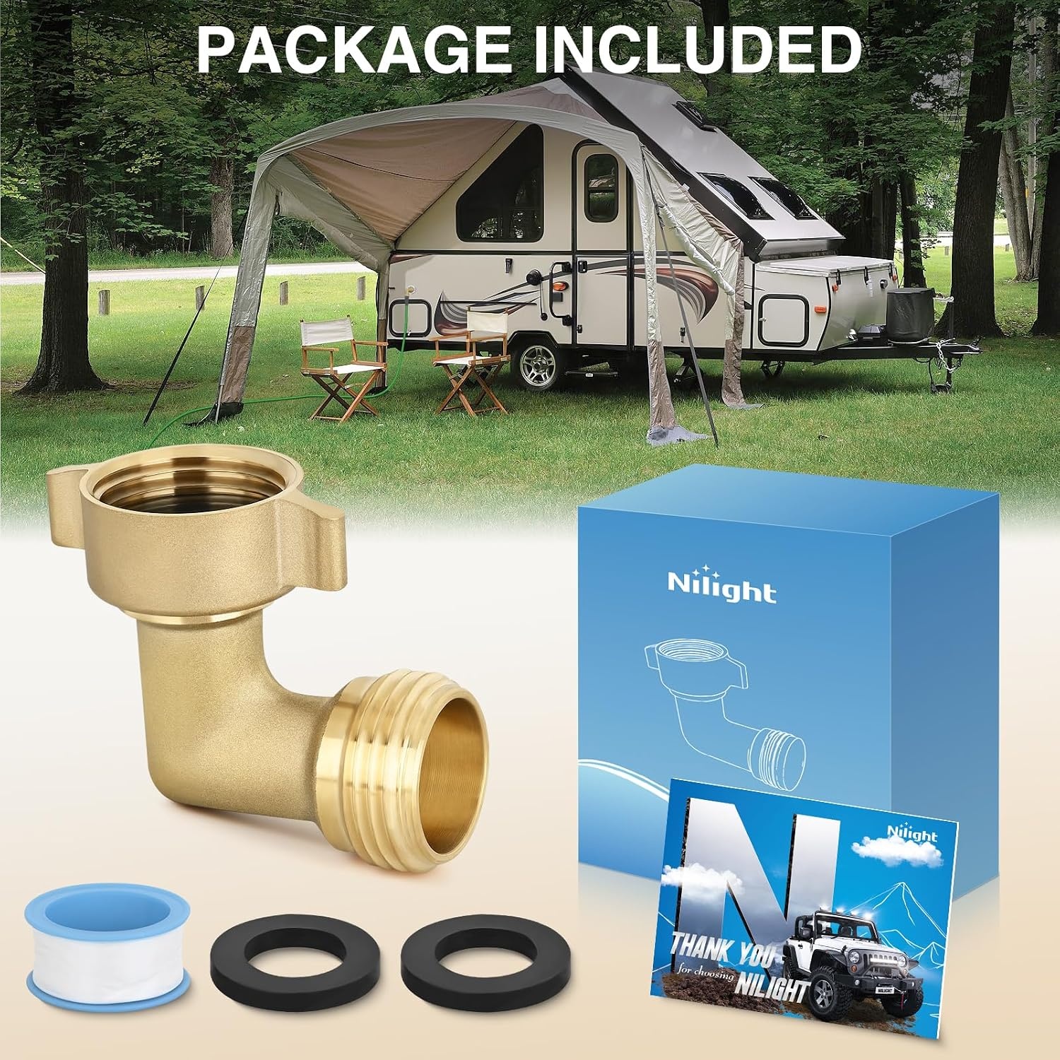 image:imageNilight RV Water Pressure Regulator for RV Camper Adjustable Handle Water Hose Pressure Regulator with Oil Filled Gauge and Inlet Screen Filter Brass Leadfree Reducer Valve for Camper Travel Trailer90 Degree Hose Elbow