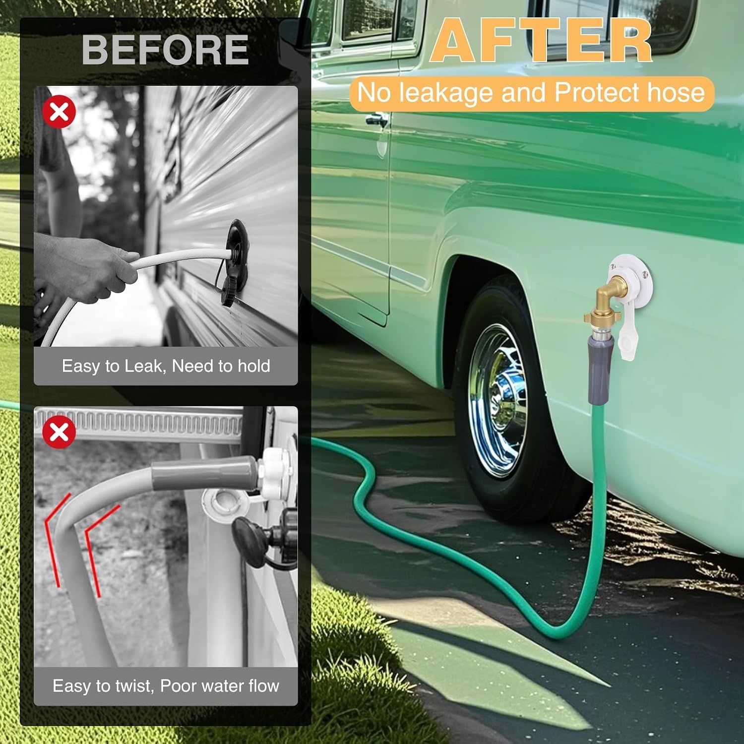 image:imageNilight RV Water Pressure Regulator for RV Camper Adjustable Handle Water Hose Pressure Regulator with Oil Filled Gauge and Inlet Screen Filter Brass Leadfree Reducer Valve for Camper Travel TrailerInlet Check ValveHose Elbow