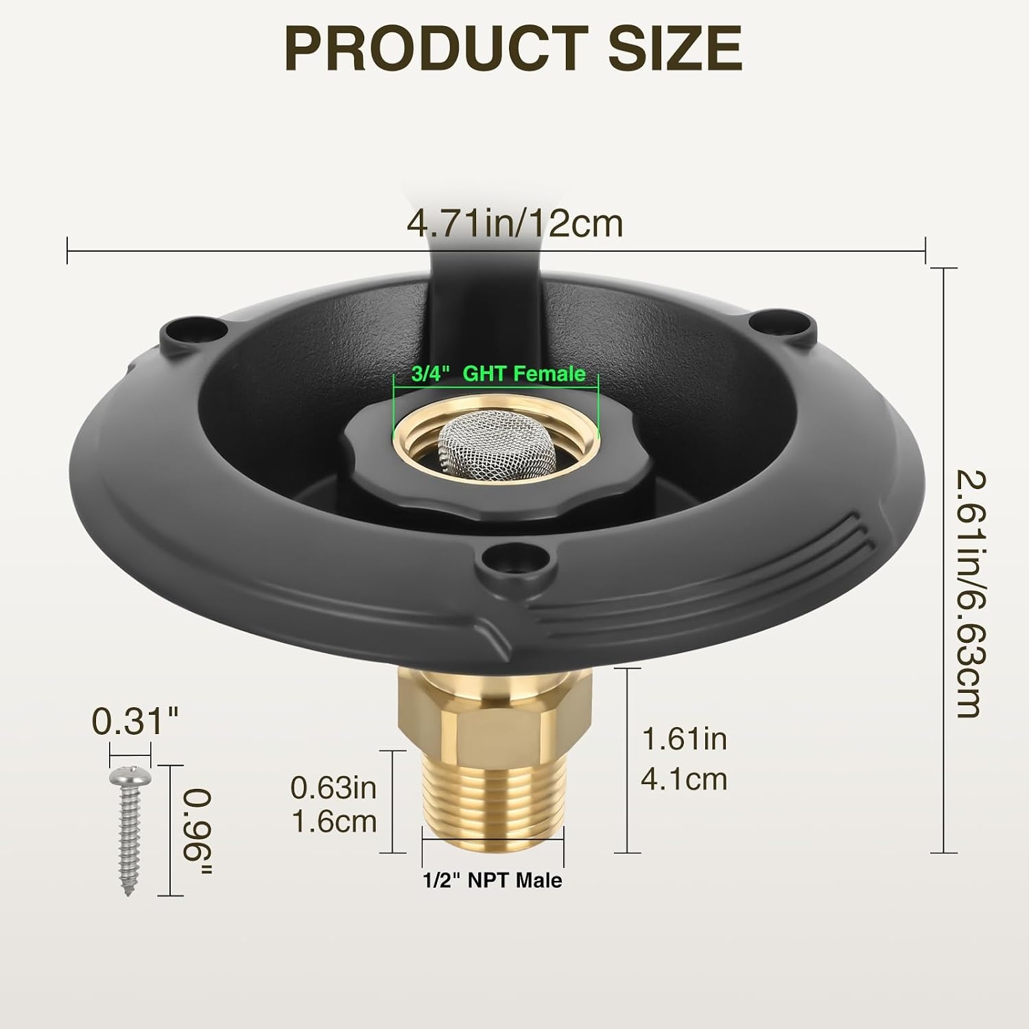 image:imageNilight RV Water Pressure Regulator for RV Camper Adjustable Handle Water Hose Pressure Regulator with Oil Filled Gauge and Inlet Screen Filter Brass Leadfree Reducer Valve for Camper Travel TrailerInlet Check Valve