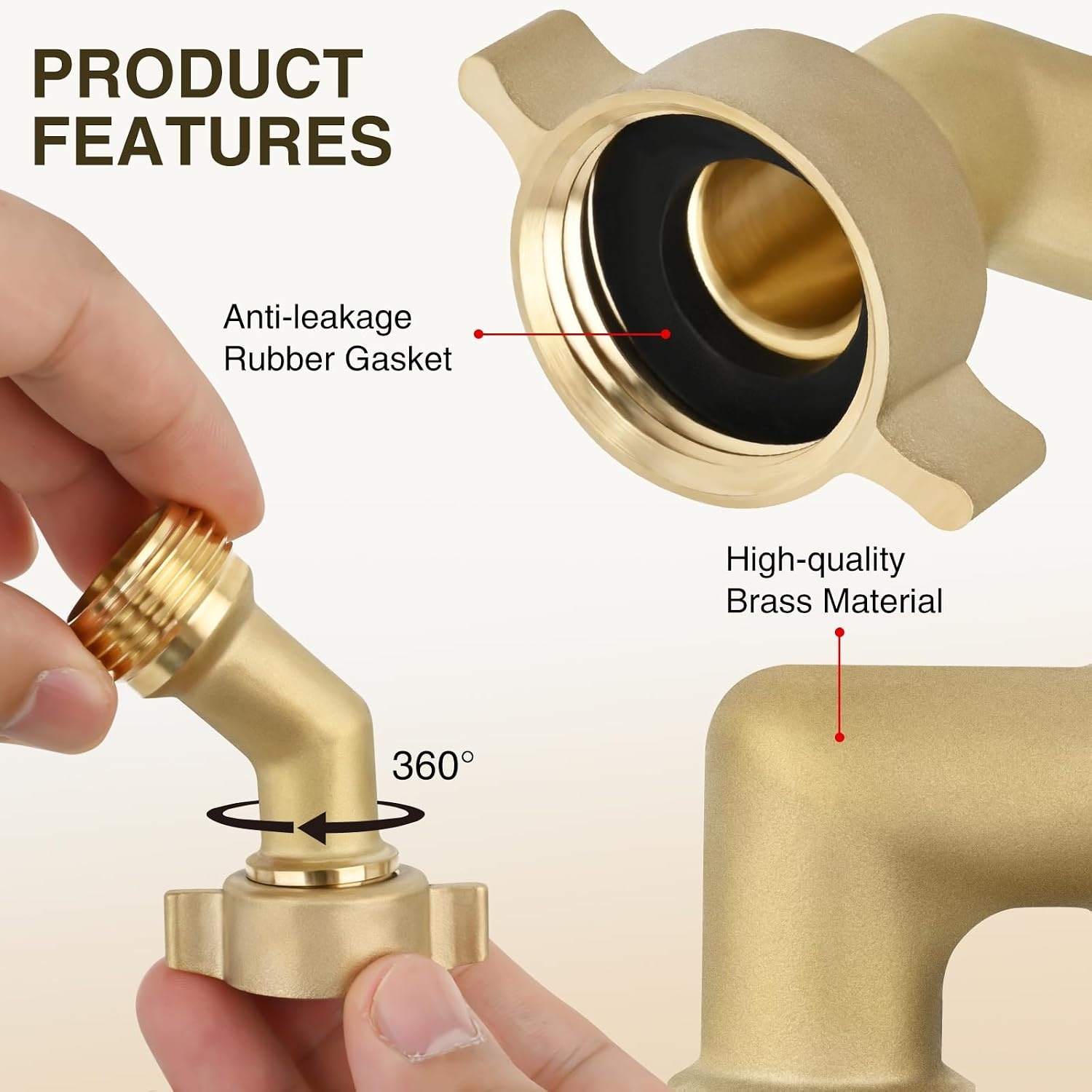 image:imageNilight RV Water Pressure Regulator for RV Camper Adjustable Handle Water Hose Pressure Regulator with Oil Filled Gauge and Inlet Screen Filter Brass Leadfree Reducer Valve for Camper Travel Trailer45 Degree Hose Elbow
