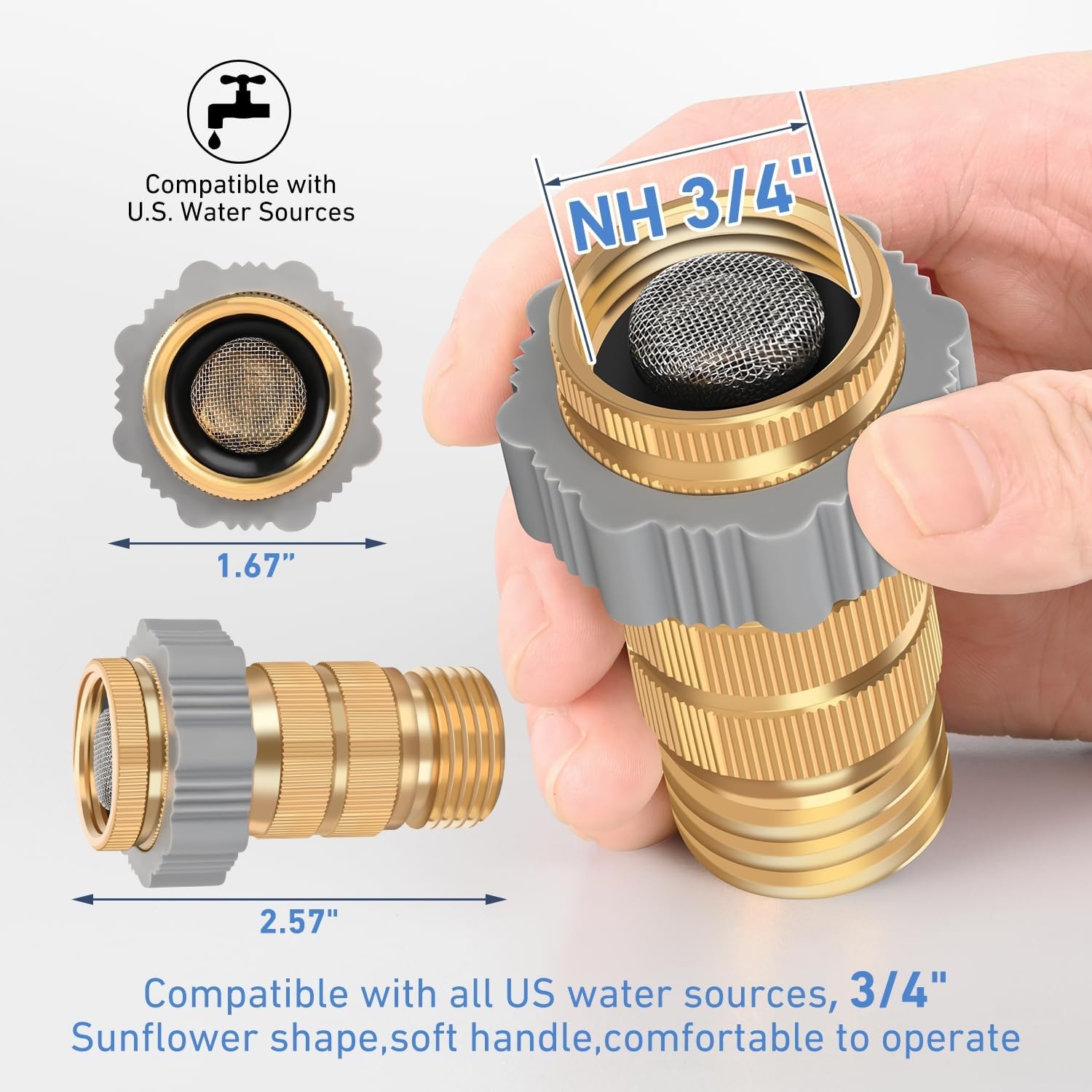 image:imageNilight RV Water Pressure Regulator for RV Camper Adjustable Handle Water Hose Pressure Regulator with Oil Filled Gauge and Inlet Screen Filter Brass Leadfree Reducer Valve for Camper Travel Trailer4050 psi