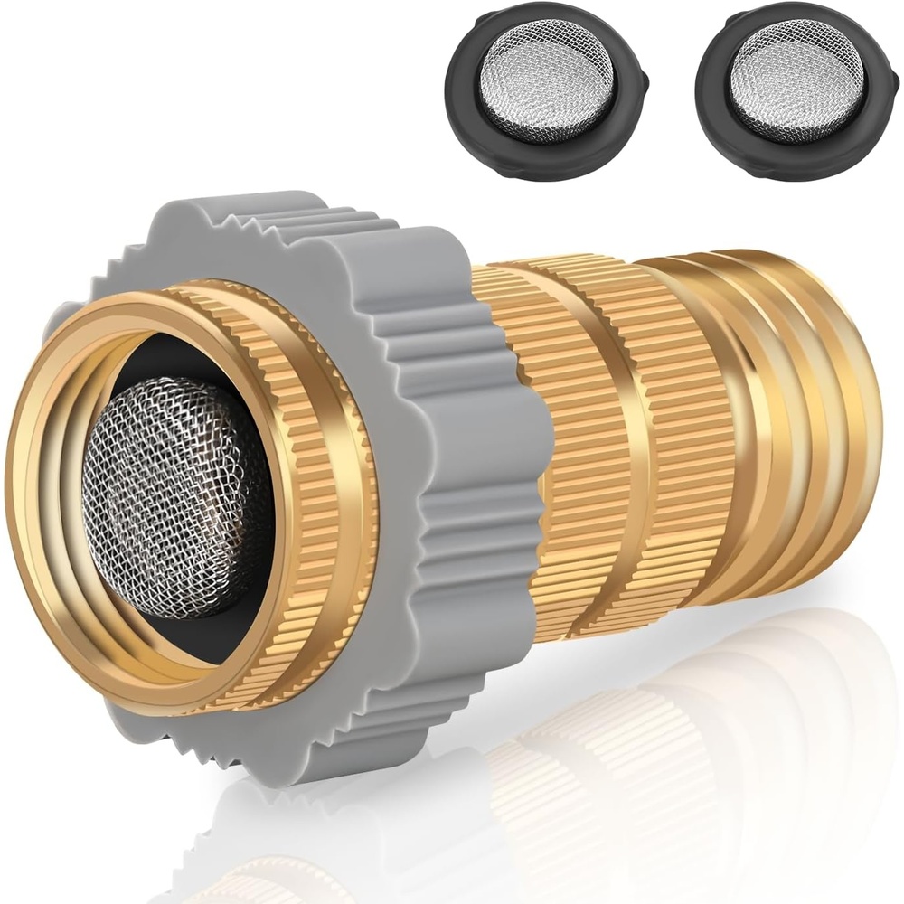 image:imageNilight RV Water Pressure Regulator for RV Camper Adjustable Handle Water Hose Pressure Regulator with Oil Filled Gauge and Inlet Screen Filter Brass Leadfree Reducer Valve for Camper Travel Trailer4050 psi