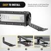 image:imageNilight 2PCS Hood Mounting Brackets for 20 LED Light Bar on Jeep Wrangler JK 20072017 2 Years Warranty 90040B BlackFor 20182026 JL