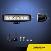 image:imageNilight 2Pcs 18w Spot LED Work Lights LED Pods Fog Lights Off Road Led Lights Driving Lights with16AWG Off Road Wiring Harness Kit2 Leads18W Lights  Wiring Harness