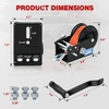 image:imageNilight Boat Trailer Winch 3500 Lbs Hand Crank Winch Heavy Duty Boat Winches with 33Ft Strap Rope Hook Two Way Ratchet 41 81 Gear Portable Marine Manual Winch for Trailers Boat RV ATV Jet Ski TowingOrange