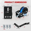image:imageNilight Boat Trailer Winch 3500 Lbs Hand Crank Winch Heavy Duty Boat Winches with 33Ft Strap Rope Hook Two Way Ratchet 41 81 Gear Portable Marine Manual Winch for Trailers Boat RV ATV Jet Ski TowingBlue