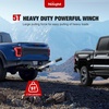 image:imageNilight Boat Trailer Winch 3500 Lbs Hand Crank Winch Heavy Duty Boat Winches with 33Ft Strap Rope Hook Two Way Ratchet 41 81 Gear Portable Marine Manual Winch for Trailers Boat RV ATV Jet Ski TowingBlack