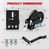 image:imageNilight Boat Trailer Winch 3500 Lbs Hand Crank Winch Heavy Duty Boat Winches with 33Ft Strap Rope Hook Two Way Ratchet 41 81 Gear Portable Marine Manual Winch for Trailers Boat RV ATV Jet Ski TowingBlack