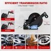 image:imageNilight Boat Trailer Winch 3500 Lbs Hand Crank Winch Heavy Duty Boat Winches with 33Ft Strap Rope Hook Two Way Ratchet 41 81 Gear Portable Marine Manual Winch for Trailers Boat RV ATV Jet Ski TowingBlack