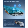 image:imageNilight Headlight Assembly Compatible with 2000 2001 Toyota Camry Replacement Headlamp Black Housing Amber Reflector Driver and Passenger SideBlack Housing Amber Reflector