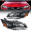 image:imageNilight Headlight Assembly Compatible with 2000 2001 Toyota Camry Replacement Headlamp Black Housing Amber Reflector Driver and Passenger SideBlack Housing Amber Reflector