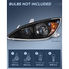 image:imageNilight Headlight Assembly Compatible with 2000 2001 Toyota Camry Replacement Headlamp Black Housing Amber Reflector Driver and Passenger SideBlack Housing Amber Reflector