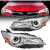 image:imageNilight Headlight Assembly Compatible with 2000 2001 Toyota Camry Replacement Headlamp Black Housing Amber Reflector Driver and Passenger SideChrome Housing Amber Reflector
