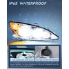 image:imageNilight Headlight Assembly Compatible with 2000 2001 Toyota Camry Replacement Headlamp Black Housing Amber Reflector Driver and Passenger SideChrome Housing Amber Reflector