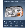 image:imageNilight Headlight Assembly Compatible with 2001 2002 2003 2004 Nissan Frontier XE OE Style Replacement Halogen Headlights Chrome Housing Amber Reflector Headlamp Passenger and DriverChrome Housing Amber Reflector Amber Turn Light