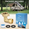 image:imageNilight RV Water Pressure Regulator for RV Camper Adjustable Handle Water Hose Pressure Regulator with Oil Filled Gauge and Inlet Screen Filter Brass Leadfree Reducer Valve for Camper Travel Trailer90 Degree Hose Elbow