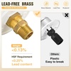 image:imageNilight RV Water Pressure Regulator for RV Camper Adjustable Handle Water Hose Pressure Regulator with Oil Filled Gauge and Inlet Screen Filter Brass Leadfree Reducer Valve for Camper Travel Trailer3 Inlet Check Valve White