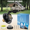 image:imageNilight RV Water Pressure Regulator for RV Camper Adjustable Handle Water Hose Pressure Regulator with Oil Filled Gauge and Inlet Screen Filter Brass Leadfree Reducer Valve for Camper Travel Trailer3 Inlet Check Valve Black