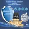 image:imageNilight RV Water Pressure Regulator for RV Camper Adjustable Handle Water Hose Pressure Regulator with Oil Filled Gauge and Inlet Screen Filter Brass Leadfree Reducer Valve for Camper Travel TrailerHandwheel adjustment  Oil Filled Gauge