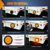 image:imageNilight Trailer Tail Light 2PCS 4Inch Round 12 LED Amber Screw Mount Marker Clearance Turn Signal Running Taillight IP67 Waterproof for Trailer Truck Pickup Camper RV