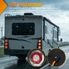 image:imageNilight Trailer Tail Light 2PCS 4Inch Round 40 LED Red Marker Clearance Stop Brake Turn Signal Running Taillight Surface Mount Grommet Plugs IP67 Waterproof for Trailer Truck Pickup Camper RV BUSRed Amber screws 2Pcs 16Led