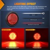 image:imageNilight Trailer Tail Light 2PCS 4Inch Round 40 LED Red Marker Clearance Stop Brake Turn Signal Running Taillight Surface Mount Grommet Plugs IP67 Waterproof for Trailer Truck Pickup Camper RV BUSRed 2Pcs 40Led