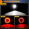 image:imageNilight Trailer Tail Light 2PCS 4Inch Round 40 LED Red Marker Clearance Stop Brake Turn Signal Running Taillight Surface Mount Grommet Plugs IP67 Waterproof for Trailer Truck Pickup Camper RV BUSRed White 2Pcs