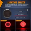 image:imageNilight Trailer Tail Light 2PCS 4Inch Round 40 LED Red Marker Clearance Stop Brake Turn Signal Running Taillight Surface Mount Grommet Plugs IP67 Waterproof for Trailer Truck Pickup Camper RV BUSRed 2Pcs 32Led Smoked Lens