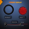 image:imageNilight Trailer Tail Light 2PCS 4Inch Round 40 LED Red Marker Clearance Stop Brake Turn Signal Running Taillight Surface Mount Grommet Plugs IP67 Waterproof for Trailer Truck Pickup Camper RV BUSRed 4Pcs