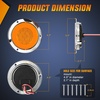 image:imageNilight Trailer Tail Light 2PCS 4Inch Round 40 LED Red Marker Clearance Stop Brake Turn Signal Running Taillight Surface Mount Grommet Plugs IP67 Waterproof for Trailer Truck Pickup Camper RV BUSAmber screws 2Pcs 32Led