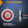 image:imageNilight Trailer Tail Light 2PCS 4Inch Round 40 LED Red Marker Clearance Stop Brake Turn Signal Running Taillight Surface Mount Grommet Plugs IP67 Waterproof for Trailer Truck Pickup Camper RV BUSRed White screws 2Pcs 16Led