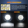 image:imageNilight Trailer Tail Light 2PCS 4Inch Round 40 LED Red Marker Clearance Stop Brake Turn Signal Running Taillight Surface Mount Grommet Plugs IP67 Waterproof for Trailer Truck Pickup Camper RV BUSWhite screws 2Pcs