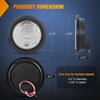 image:imageNilight Trailer Tail Light 2PCS 4Inch Round 40 LED Red Marker Clearance Stop Brake Turn Signal Running Taillight Surface Mount Grommet Plugs IP67 Waterproof for Trailer Truck Pickup Camper RV BUSWhite 2Pcs 40Led