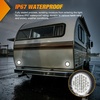 image:imageNilight Trailer Tail Light 2PCS 4Inch Round 40 LED Red Marker Clearance Stop Brake Turn Signal Running Taillight Surface Mount Grommet Plugs IP67 Waterproof for Trailer Truck Pickup Camper RV BUSWhite 2Pcs 40Led