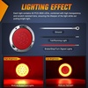 image:imageNilight Trailer Tail Light 2PCS 4Inch Round 40 LED Red Marker Clearance Stop Brake Turn Signal Running Taillight Surface Mount Grommet Plugs IP67 Waterproof for Trailer Truck Pickup Camper RV BUSRed screws 2Pcs 32Led