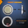 image:imageNilight Trailer Tail Light 2PCS 4Inch Round 40 LED Red Marker Clearance Stop Brake Turn Signal Running Taillight Surface Mount Grommet Plugs IP67 Waterproof for Trailer Truck Pickup Camper RV BUSWhite screws 2Pcs