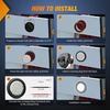 image:imageNilight Trailer Tail Light 2PCS 4Inch Round 40 LED Red Marker Clearance Stop Brake Turn Signal Running Taillight Surface Mount Grommet Plugs IP67 Waterproof for Trailer Truck Pickup Camper RV BUSRedWhite 4Pcs 24Led