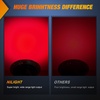 image:imageNilight Trailer Tail Light 2PCS 4Inch Round 40 LED Red Marker Clearance Stop Brake Turn Signal Running Taillight Surface Mount Grommet Plugs IP67 Waterproof for Trailer Truck Pickup Camper RV BUSRed