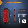 image:imageNilight Triple Tail Light 72LED 2PCS Stop Brake Turn Signals Reverse Back Up Running Lights with Iron Bracket Base IP67 Waterproof Fits Truck Trailer Camper Van RV CaravanRed 24LED Lights Screws 2Pcs