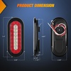 image:imageNilight Triple Tail Light 72LED 2PCS Stop Brake Turn Signals Reverse Back Up Running Lights with Iron Bracket Base IP67 Waterproof Fits Truck Trailer Camper Van RV Caravan2Pcs RedWhite Tail LightsBrackets