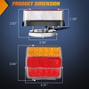image:imageNilight Triple Tail Light 72LED 2PCS Stop Brake Turn Signals Reverse Back Up Running Lights with Iron Bracket Base IP67 Waterproof Fits Truck Trailer Camper Van RV CaravanMagnetic Trailer Lights 7 Pin
