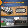 image:imageNilight Triple Tail Light 72LED 2PCS Stop Brake Turn Signals Reverse Back Up Running Lights with Iron Bracket Base IP67 Waterproof Fits Truck Trailer Camper Van RV CaravanWhite 24LED Lights Screws 2Pcs