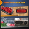 image:imageNilight Triple Tail Light 72LED 2PCS Stop Brake Turn Signals Reverse Back Up Running Lights with Iron Bracket Base IP67 Waterproof Fits Truck Trailer Camper Van RV CaravanRed 24LED Lights Screws 2Pcs